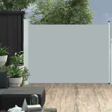   vidaXL szürke behúzható oldalsó teraszi napellenző 100 x 500 cm