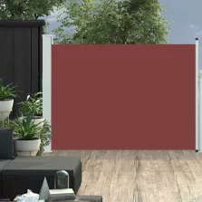   vidaXL barna behúzható oldalsó teraszi napellenző 120 x 500 cm