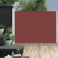   vidaXL barna kihúzható oldalsó teraszi napellenző 140 x 500 cm