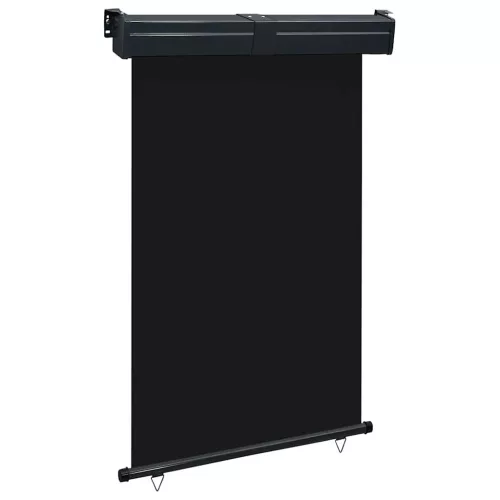 vidaXL fekete erkély oldalnapellenző 125 x 250 cm