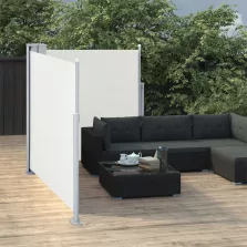   vidaXL krémszínű behúzható oldalsó napellenző 100 x 600 cm