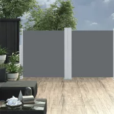   vidaXL antracitszürke behúzható oldalsó napellenző 120 x 600 cm