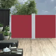 vidaXL piros behúzható oldalsó napellenző 120 x 600 cm