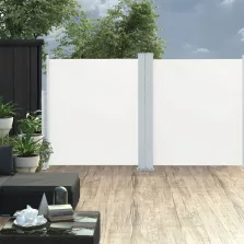   vidaXL krémszínű behúzható oldalsó napellenző 140 x 600 cm