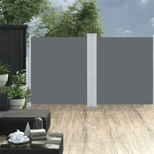   vidaXL antracitszürke behúzható oldalsó napellenző 140 x 600 cm