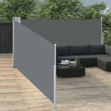   vidaXL antracitszürke behúzható oldalsó napellenző 100 x 1000 cm