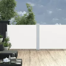   vidaXL krémszínű behúzható oldalsó napellenző 140 x 1000 cm