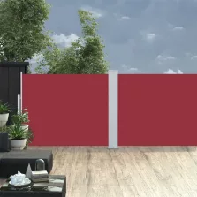 vidaXL piros behúzható oldalsó napellenző 140 x 1000 cm