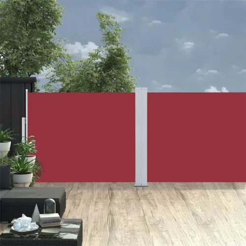 vidaXL piros behúzható oldalsó napellenző 140 x 1000 cm