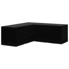   vidaXL L-alakú kerti bútor huzat 12 fűzőlyukkal 250 x 250 x 90 cm