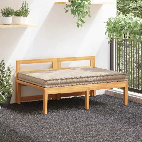 vidaXL bézs pamut raklappadló-párna 120 x 80 x 10 cm