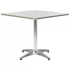 vidaXL ezüstszínű alumínium kerti asztal 80 x 80 x 70 cm