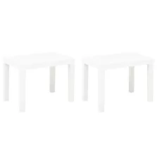 vidaXL 2 db fehér műanyag kerti pad