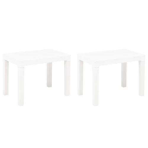 vidaXL 2 db fehér műanyag kerti pad