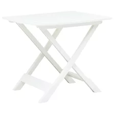   vidaXL fehér műanyag összecsukható kerti asztal 79 x 72 x 70 cm