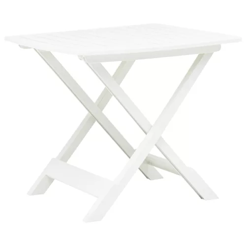 vidaXL fehér műanyag összecsukható kerti asztal 79 x 72 x 70 cm