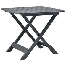   vidaXL antracitszürke műanyag összecsukható kerti asztal 79x72x70 cm