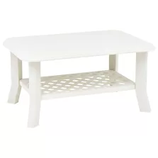 vidaXL fehér műanyag dohányzóasztal 90 x 60 x 46 cm