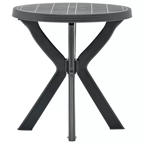 vidaXL antracitszürke műanyag bisztróasztal Ø70 cm