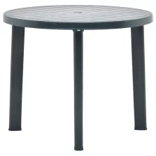 vidaXL zöld műanyag kerti asztal 89 cm