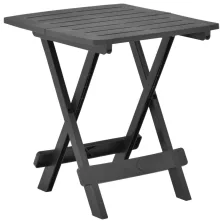   vidaXL antracitszürke műanyag összecsukható kerti asztal 45x43x50 cm