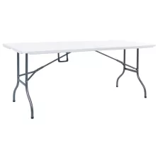   vidaXL fehér HDPE összecsukható kerti asztal 180 x 72 x 72 cm