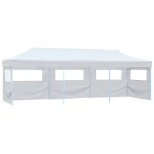   vidaXL fehér összecsukható rendezvénysátor 5 oldalfallal 3 x 9 m