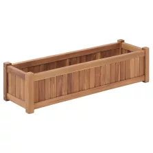 vidaXL tömör tíkfa magaságyás 100 x 30 x 25 cm