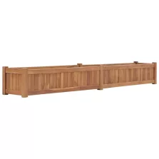 vidaXL tömör tíkfa magaságyás 200 x 30 x 25 cm