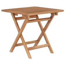   vidaXL tömör tíkfa összecsukható kerti asztal 45 x 45 x 45 cm