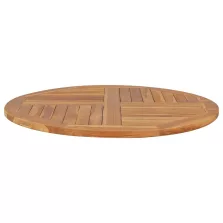 vidaXL kerek tömör tíkfa asztallap 2,5 cm 90 cm