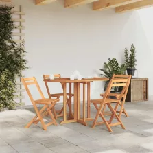   vidaXL tömör tíkfa lehajtható lapú kerti asztal 120 x 70 x 75 cm