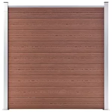 vidaXL barna WPC kerítéspanel 180 x 186 cm