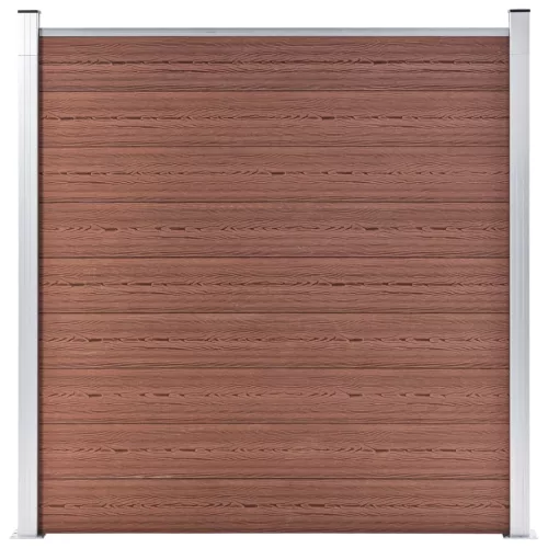 vidaXL barna WPC kerítéspanel 180 x 186 cm