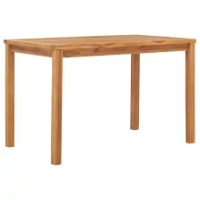 vidaXL tömör tíkfa kerti étkezőasztal 120 x 70 x 77 cm