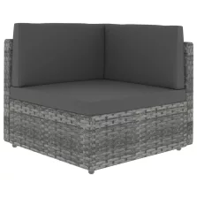 vidaXL szürke polyrattan sarokkanapé-elem
