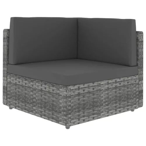 vidaXL szürke polyrattan sarokkanapé-elem