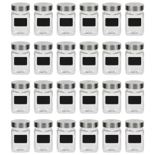 vidaXL 24 db tárolóedény matricával 300 ml
