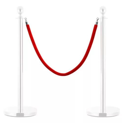 vidaXL piros és ezüstszínű bársony szalagkötél