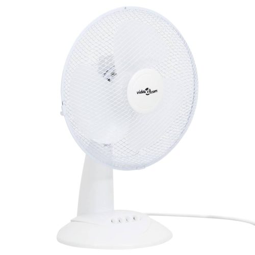 vidaXL 3 sebességes fehér asztali ventilátor 30 cm 40 W