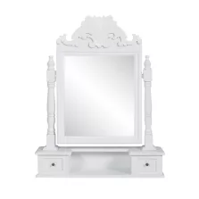   vidaXL MDF pipereasztal négyszögletes dönthető tükörrel