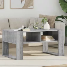   vidaXL Dohányzóasztal tárolóval Szürke Sonoma 92 x 53 x 45 cm Faanyag