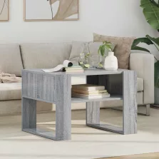   vidaXL Dohányzóasztal tárolóval Szürke Sonoma 66 x 53 x 45 cm Faanyag