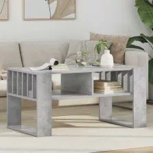   vidaXL Dohányzóasztal Beton Szürke 92 x 49,5 x 45 cm Faanyag