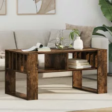   vidaXL Dohányzóasztal Füstölt tölgy 92 x 49,5 x 45 cm Faanyag