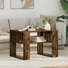   vidaXL Dohányzóasztal Füstölt tölgy 66 x 49,5 x 45 cm Faanyag
