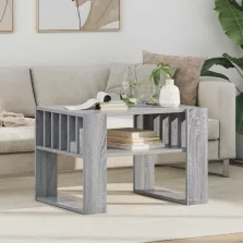   vidaXL Dohányzóasztal Szürke Sonoma 66 x 49,5 x 45 cm Faanyag