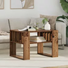 vidaXL Dohányzóasztal Öreg fa 66 x 49,5 x 45 cm Faanyag
