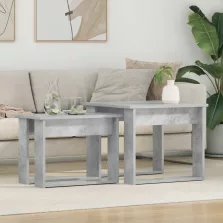 vidaXL Kávasztal Szett 2 pcs Beton Szürke Faanyag