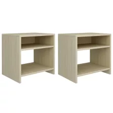   vidaXL 2 db sonoma tölgy színű szerelt fa éjjeliszekrény 40x30x40 cm
